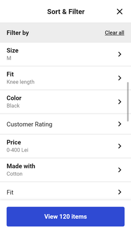 Tap friendly filtering